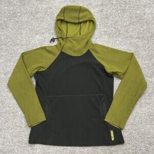 Melanzana Pullover Hoodie Kids Medium Black Green Micro Grid Fleece Colorado